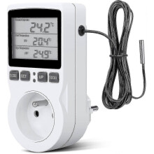 (GET IT) Digital / Heating Cooling Thermostat Socket Lcd Temperature Controller, 230v for Greenhouse Farm Temperature Controller/terrarium Thermostat(