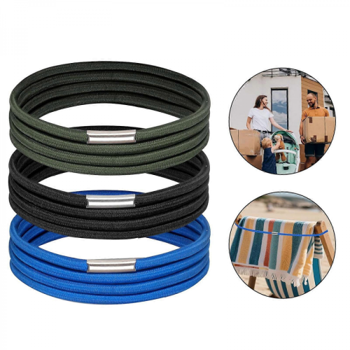 3PCS Efficient Rubber Garbage Bag Retainers Stretch Elastic Bands For Indoor Outdoor Trash Containers Efficient Bands Multicolor 1