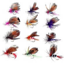 OriGlam 12pcs Butterfly Fly Fishing Lure Handcrafted for Bass Panfish Trout Salmon