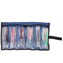 1 Set of 6Pcs 6.5 Inch Trolling Skirt Lures Tuna Big Game Octopus Fishing Lures Ocean Boat Trolling