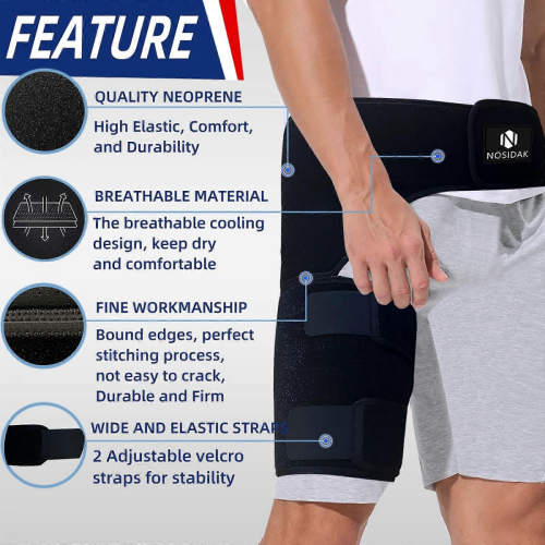 Hip Brace for Sciatica Pain Relief Hamstring Compression Sleeve Groin Brace SI Belt Support for SI Joint, Sciatic Nerve, Hip Replacement, Arthritis, B 2