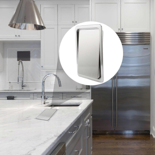 Garbage Flap Trash Bin Cover Flush Built-in for Kitchen Counter Top 1