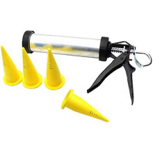 25-26 Perfeclan Sausage Boilie Gun with 4 Nozzles Aluminium Boilies Balls for Coarse Fishing