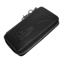 (Black) Spinner Spoon Baits Storage Leather Bag Trout Fly Fishook Fish Hook Hard Case Fly Fishing Lures Bag Fishing Accessory Brown