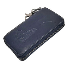 (Navy Blue) Spinner Spoon Baits Storage Leather Bag Trout Fly Fishook Fish Hook Hard Case Fly Fishing Lures Bag Fishing Accessory Brown