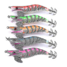 25-26 10pcs Hard Bait Luminous Squid Jig Sea Artificial Fishing Lures Shrimp Bait Fishing Tool