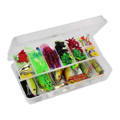 Multifunctional Fishing Lures Hooks Minnow Baits Tackle Box Full Tool