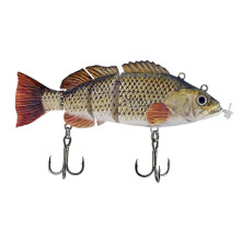 (A) Rechargeable Electric Fishing Lure with LED Light Life-like Bass Swimbait for Night Deep Sea Fishing