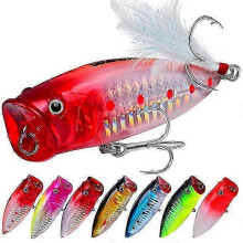 2025 Pack of 7* Fishing Bait Topwater Popper Life-like Lure Bass Wobbler Crankbait