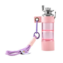 (Pink 1) Outdoor Small Lures Bottle Multifunction Fishing Rod Lures Holder Fishing Hook Organizers Tackle Bottle Baits Container transparent