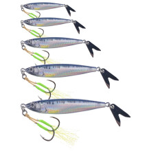 (No. 1) 5Pcs Fishing Spoons Lures Metal Lures Baits Fishhooks Trout Casting Spinner Spoon Fishing Baits with Steel Single Hook