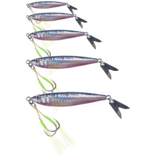 (No. 3) 5Pcs Fishing Spoons Lures Metal Lures Baits Fishhooks Trout Casting Spinner Spoon Fishing Baits with Steel Single Hook