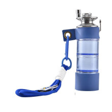 (Blue) Outdoor Small Lures Bottle Multifunction Fishing Rod Lures Holder Fishing Hook Organizers Tackle Bottle Baits Container transparent