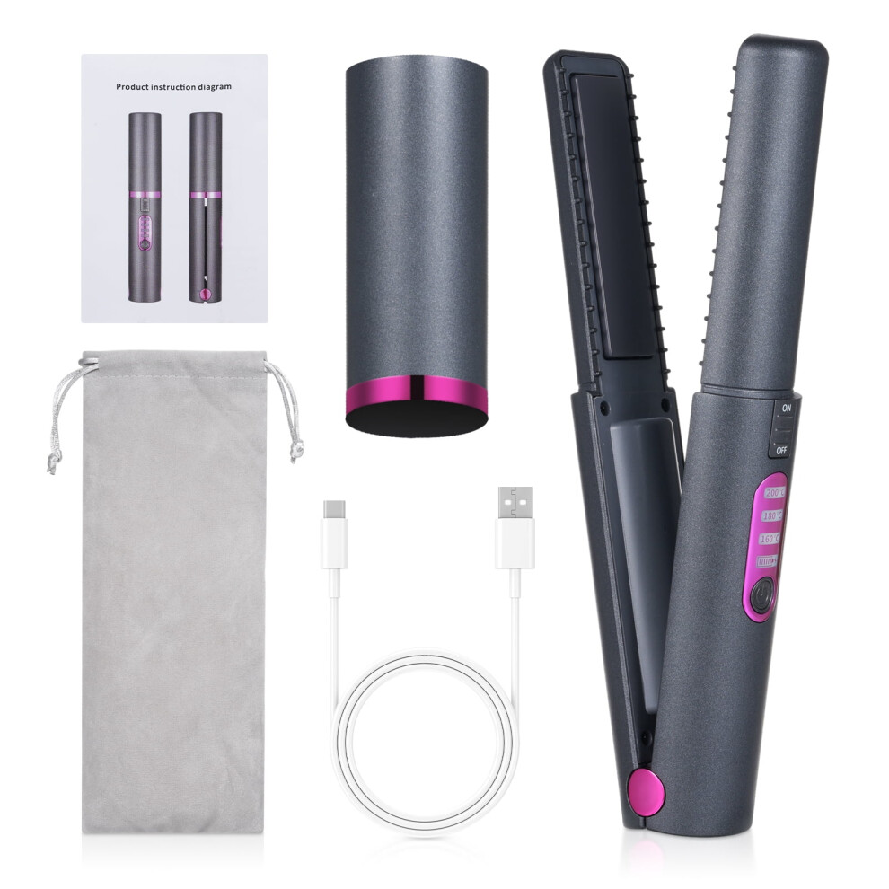 Portable Hair Straightener & Curler â 2-in-1, 5000mAh