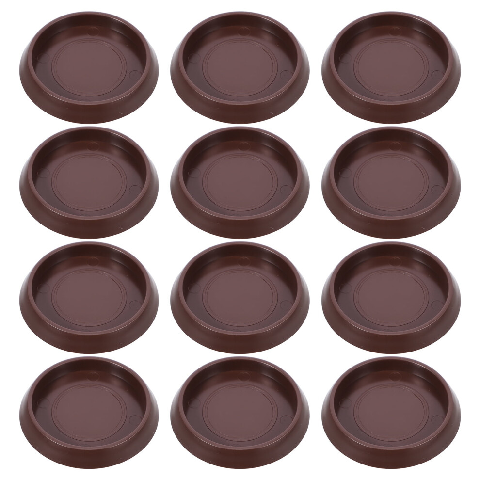 12Pcs Plastic Furniture Caster Cups For Hardwood & Laminate 9104899433909