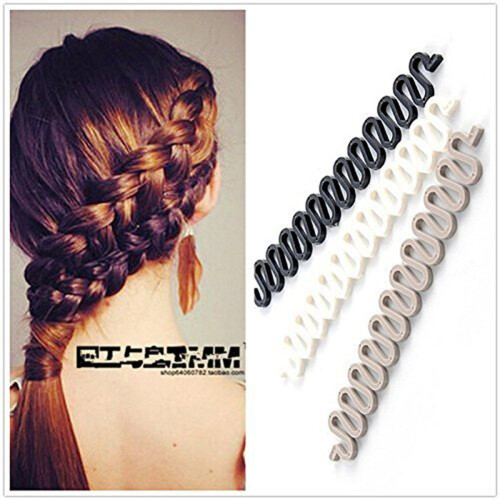 Haarclips voor dames, zwart, grijs, wit, 3 stuks