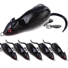 5PCS 7cm Soft Mice Bait Rat Lure Mouse Floating Fishing Lure Bass Crankbait Set