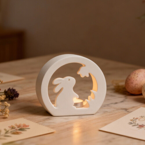 3 Pieces Rabbit Shaped Candle Holder Molds Heat-three piece set 1