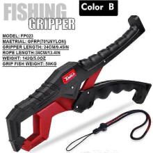 (black red) Waterproof Floating Fish Lip Gripper Fishing Pliers Lip Gripper Holder Grabber