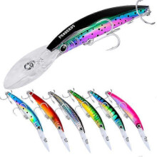 6pc/Set Trolling Bait Minnow Fishing Lure 27g Bass Crankbait Tackle Wobbler Hook
