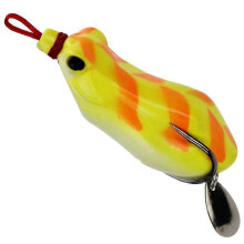 (Yellow) 5PCS/Lot Frog Soft Lures Topwater Bass Fishing Baits Spoon Crankbaits Hook 6cm