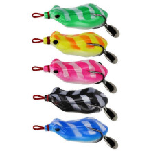 (Color Mixed) 5PCS/Lot Frog Soft Lures Topwater Bass Fishing Baits Spoon Crankbaits Hook 6cm