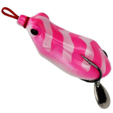 (Pink) 5PCS/Lot Frog Soft Lures Topwater Bass Fishing Baits Spoon Crankbaits Hook 6cm