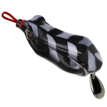 (Black) 5PCS/Lot Frog Soft Lures Topwater Bass Fishing Baits Spoon Crankbaits Hook 6cm