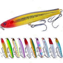 (6.5cm 5.5g) 10pcs 4-12g Fishing Bait Topwater Popper Lure Hook Bass Hard Saltwater Crankbait