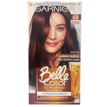 Pysyvä Väri - GARNIER - Belle Color - 4.8 Mokkapähkinä - Peittää 100% valkoiset hiukset - Rikastettu vehnäalkioöljyllä
