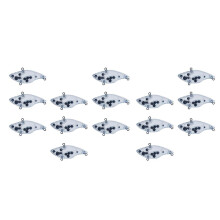 15Pcs Clear Baits Blanks Saltwater and Freshwater Fishing Lure Blanks Unpainted Swimbait Crankbait Set DIY Lures Multicolor