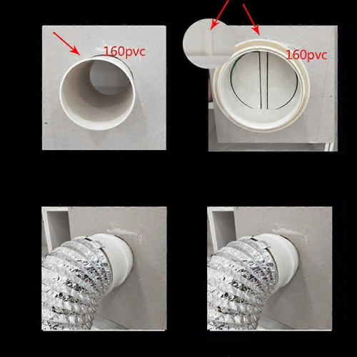 Kitchen Range Hoods Check Valve Compatible with 150/160/180mm Pipe Check-C 2
