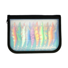 (Light Grey) Multipurpose Glowing Fishing Lures Bag Durability Professional Baits Pouches for Deep Sea Angling White
