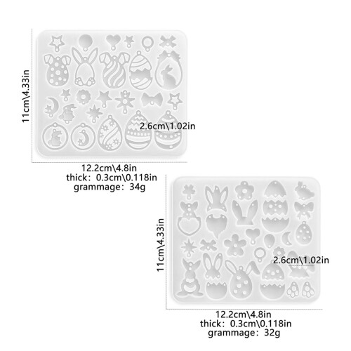 Multipurpose Earring Mould Silicone Crafting Tool for Jewelry-B 1