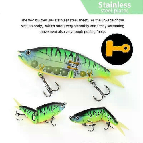 1pcs Two -section Hard Bait 150mm 433g Artificial Realistic Fishing Baits Plastic Simulation Jointed Swimbait with Sharp Hooks 1
