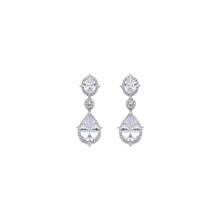 Luxenter earrings with silver finish and brilliant-cut zirconia - Nidros