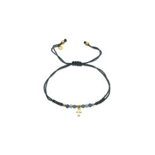 Luxenter 925 sterling silver and dark blue crystal bracelet with 18k gold finish - Kalau