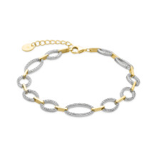 Luxenter 925 Sterling Silver and Brilliant Zirconia Bracelet with 18k Gold Finish - Phinthe
