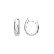 Luxenter earrings with brilliant-cut zirconia in a silver finish - Donwa