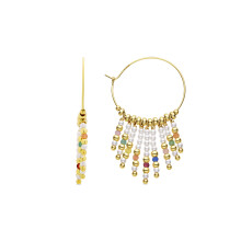 Luxenter 925 Sterling Silver and White Pearl Earrings with 18k Yellow Gold Finish - Shay