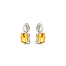 Luxenter 925 Sterling Silver and Rhodium-Finished Padparadscha Earrings - Ronni