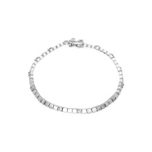 Luxenter 925 sterling silver bracelet with brilliant-cut cubic zirconia, rhodium-plated - Dorane