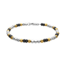 Luxenter bracelet with 18k yellow gold finish and hematite - Miluy