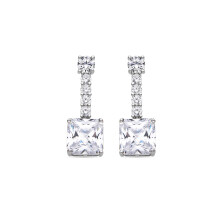 Luxenter 925 Sterling Silver and Brilliant Zirconia Earrings with Rhodium Finish - Asju
