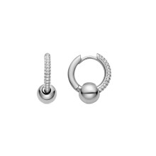 Luxenter 925 Sterling Silver and Brilliant Zirconia Earrings with Rhodium Finish - Kigen