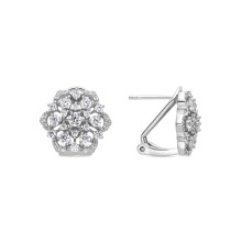 Luxenter 925 Sterling Silver Earrings with Brilliant Zirconia, rhodium-plated - Soori