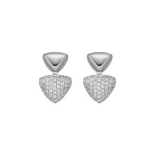 Luxenter 925 Sterling Silver Earrings with Brilliant Zirconia, Rhodium-plated finish - Haju