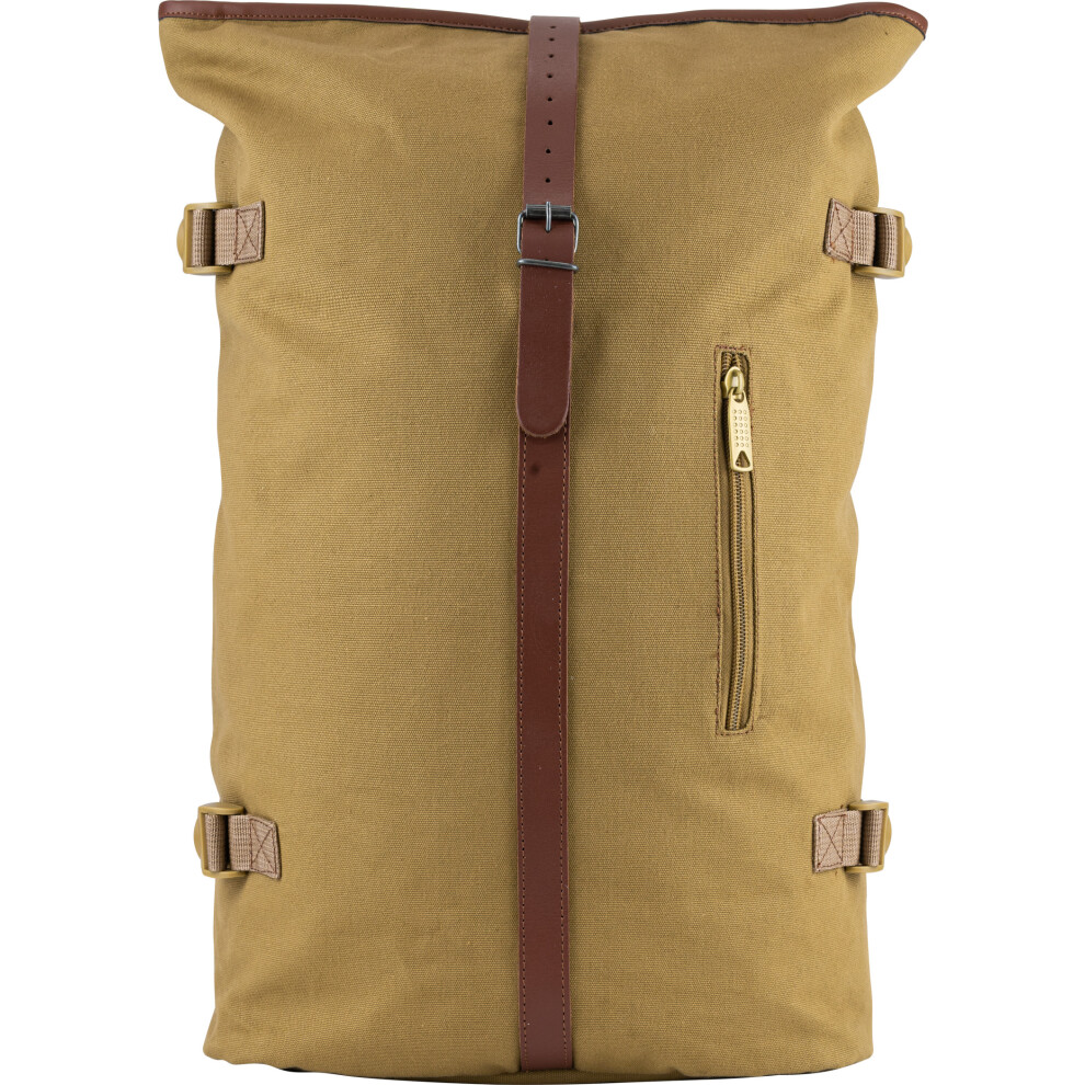 Jack Pyke Heavy Cotton Canvas Fold Top Rucksack Fawn Yellow