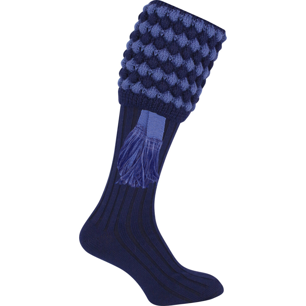 Jack Pyke Pair Of Pebble Shooting Socks With Garters Navy 8 - 11 Uk Blue
