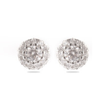 Luxenter 925 sterling silver earrings with brilliant-cut cubic zirconia, rhodium-plated - Thib